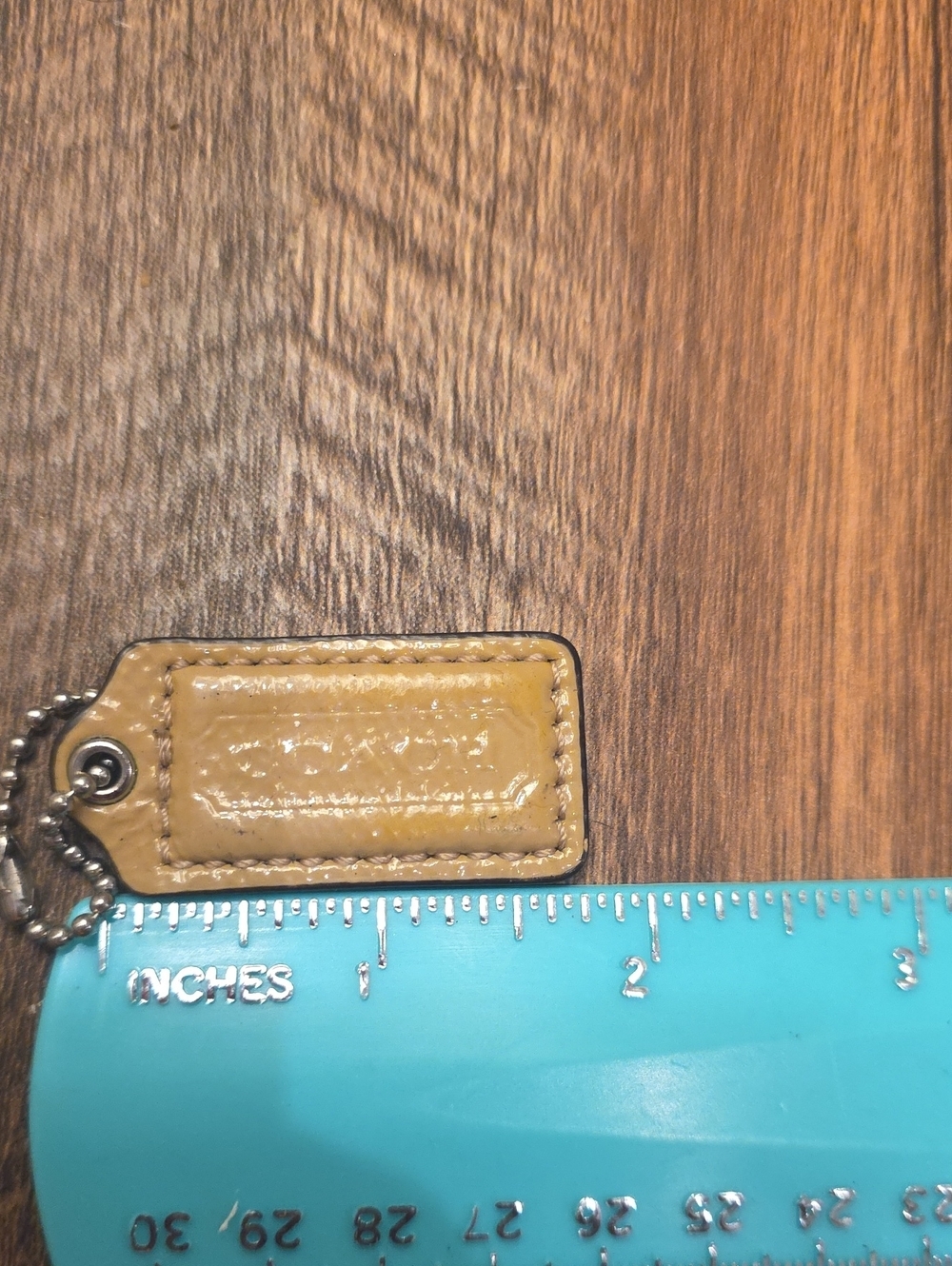 Coach Tan Patent Leather Hangtag